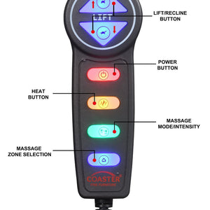 English Elm Beige Power Lift Recliner Chair with Memory Foam, Plush Chenille Upholstery, Storage Pocket & 375lb Capacity B062P145449