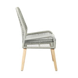 English Elm Grey and Weathered Wash Woven Back Side Chairs (Set Of 2)