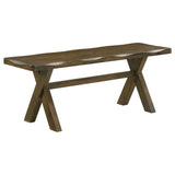 Rustic Knotty Nutmeg Dining Bench - Worn Edges, Compact Size, Adds Character - 75 Characters