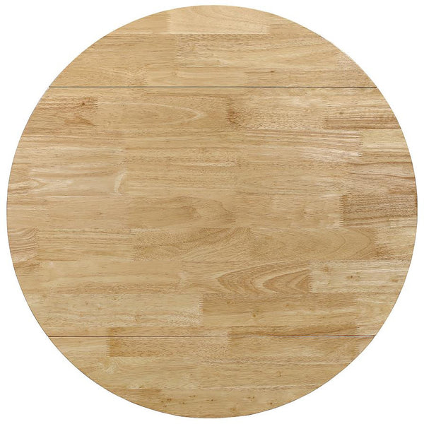 English Elm Natural 3-Piece Drop-Leaf Dining Set in Tan Upholstery — Compact Asian Tropical Wood Bistro Charm B062P145452