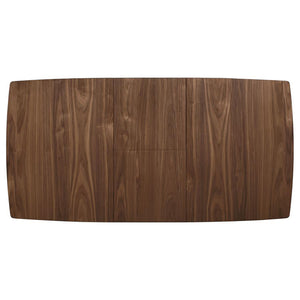 English Elm Natural Walnut Rectangular Dining Table with Butterfly Leaf, Mid-Century Modern Style, 63" Long Elegance B062P145455