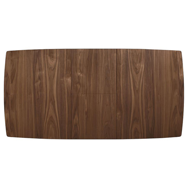 English Elm Natural Walnut Rectangular Dining Table with Butterfly Leaf, Mid-Century Modern Style, 63" Long Elegance B062P145455