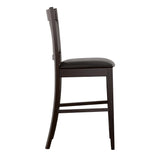 English Elm Black and Espresso Upholstered Counter Height Stools (Set Of 2)