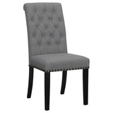 Rustic Grey Tufted Side Chairs, Set of 2 - Elegant Design, Comfortable Seating