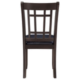 English Elm Espresso and Black Lattice Back Side Chairs (Set Of 2)