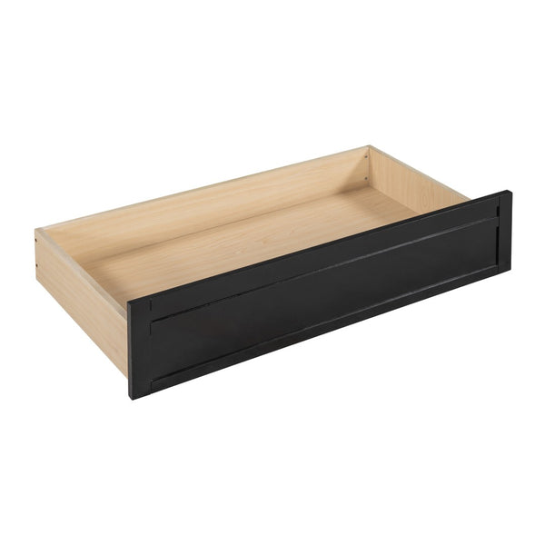 English Elm Twin Daybed with Under Bed Drawers and Built in Shelf Solid Pine Wood Frame Espresso N708P245183P