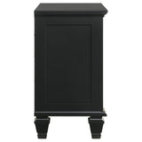 English Elm Black 3-Drawer Nightstand With Pull Out Tray