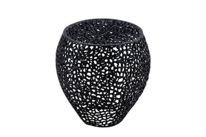 English Elm ET3403-18 Modern Aluminum Casting Side Table for Contemporary Living Rooms — Durable, Chic Accent Piece Black G150108420