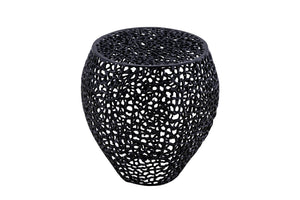 English Elm Et3403-18 Cast Aluminum Cube Side Table Geometric Accent for Modern Living Spaces Black B009140735