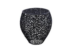 English Elm ET3403-18 Modern Aluminum Casting Side Table for Contemporary Living Rooms — Durable, Chic Accent Piece Black G150108420