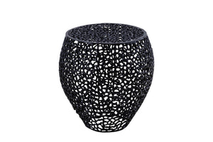 English Elm Et3403-18 Cast Aluminum Cube Side Table Geometric Accent for Modern Living Spaces Black B009140735