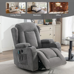 English Elm Power Lift Recliner with Heat Massage and Usb Port for Elderly Living Room Use W1521S00016