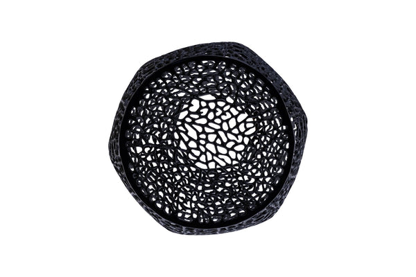 English Elm Et3403-18 Cast Aluminum Cube Side Table Geometric Accent for Modern Living Spaces Black B009140735
