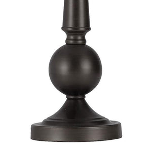 English Elm Bronze Classic Table Lamps Set of 2 with Beige Empire Shades, 27" Metal Base, 3-Way Lighting Elegance B062P145609