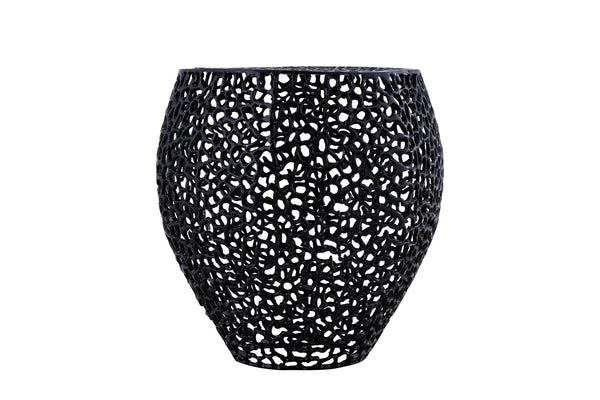 English Elm ET3403-18 Modern Aluminum Casting Side Table for Contemporary Living Rooms — Durable, Chic Accent Piece Black G150108420