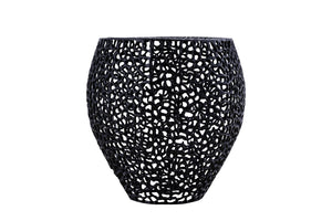 English Elm Et3403-18 Cast Aluminum Cube Side Table Geometric Accent for Modern Living Spaces Black B009140735