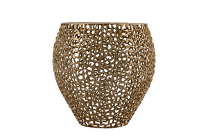 English Elm ET3403-18 Modern Aluminum Casting Side Table for Contemporary Living Rooms — Durable, Chic Accent Piece Gold G150108421