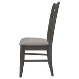 English Elm Grey and Dark Grey Padded Seat Side Chairs (Set Of 2)