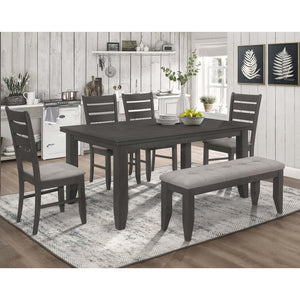 English Elm Grey Tapered Slat Back Side Chairs Set of 2 - Dark Grey Asian Hardwood, Padded Foam Seat, Modern Comfort (2) B062P145630