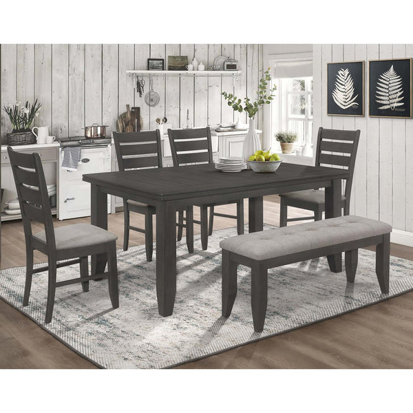 English Elm Grey Tapered Slat Back Side Chairs Set of 2 - Dark Grey Asian Hardwood, Padded Foam Seat, Modern Comfort (2) B062P145630