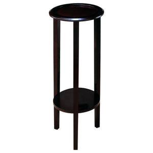 English Elm Espresso Round Accent Table with Open Shelf — Compact Espresso Side Table for Lamps, Plants & Serving B062P145503
