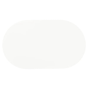 English Elm White Retro Diner Oval Dining Table with Chrome Rim and Curved Legs, 60" Modern Vintage Chic B062P145534