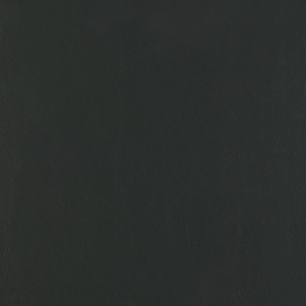 English Elm Dark Grey Upholstered Square Vanity Stool with Chrome Base, Padded Faux Leather Seat for Modern Comfort and Style B062P145505