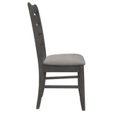 English Elm Grey and Dark Grey Padded Seat Side Chairs (Set Of 2)