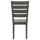 English Elm Grey and Dark Grey Padded Seat Side Chairs (Set Of 2)