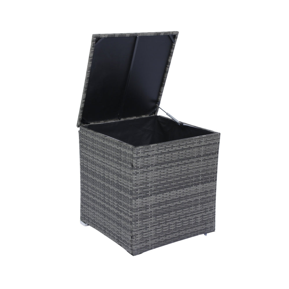 English Elm 8 Piece Patio Sectional Set Modular Wicker Rattan Outdoor Sofa with Large Under-Seat Storage Box W329S00030