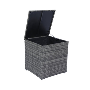 English Elm 8 Piece Patio Sectional Set Modular Wicker Rattan Outdoor Sofa with Large Under-Seat Storage Box W329S00030