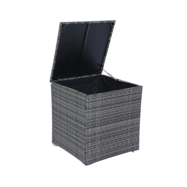 English Elm 8 Piece Patio Sectional Set Modular Wicker Rattan Outdoor Sofa with Large Under-Seat Storage Box W329S00030