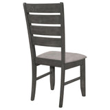 English Elm Grey and Dark Grey Padded Seat Side Chairs (Set Of 2)