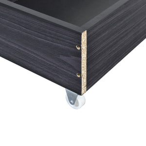 English Elm Twin Upholstered Platform Bed with LED Frame, 4 Underbed Drawers, Linen Upholstery, Beige Chic SF000097AAA