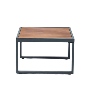 English Elm 4 Piece L-Shaped Patio Wicker Sectional Sofa Set With Dark Grey Cushions & Side Table For Outdoor Comfort W329S00031