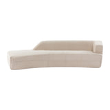 English Elm 109.4" Curved Chaise Lounge Modern Indoor Sofa Couch For Living Room, Beige(Old Sku:Wf313109Aaa)