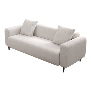 English Elm 77.2″ Plush Two-Seat Sofa Modern Upholstered White Granular Velvet Cozy Thermal Insulated 68L x23W x23H W1767132491