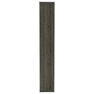 English Elm Weathered five-shelf bookcase in Dark Grey Finish with Semi-Backless Drama, Versatile Storage, 70.75" B062P145507