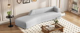 English Elm 109.4" Curved Chaise Lounge Modern Indoor Sofa Couch For Living Room, Grey(Old Sku:Wf313109Aae)