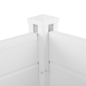 English Elm Privacy Vinyl Fence Panel Kit for Outdoor Ac Units Trash Cans and Pool Gear B100P143654