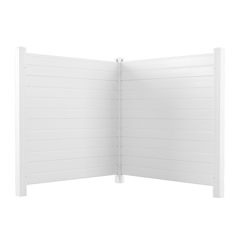 English Elm Privacy Vinyl Fence Panel Kit for Outdoor Ac Units Trash Cans and Pool Gear B100P143654