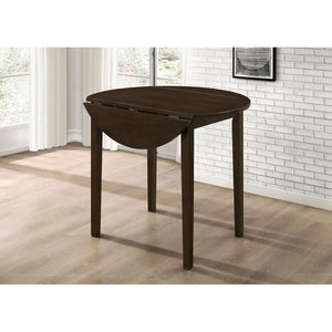 English Elm Cappuccino 3-Piece Drop Leaf Dining Set with Beige Upholstered Ladder-Back Chairs for Nooks B062P145671