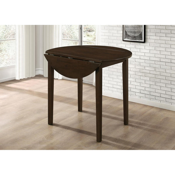 English Elm Cappuccino 3-Piece Drop Leaf Dining Set with Beige Upholstered Ladder-Back Chairs for Nooks B062P145671