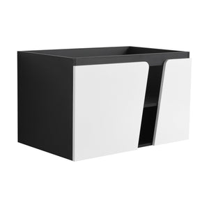 English Elm 32' 32" Floating Wall-Mounted Vanity Double Door with Soft-Close Hinges, Water-Resistant Plywood Finish W999P146428