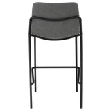 English Elm Grey and Black Bar Stools (Set Of 2) With Footrest