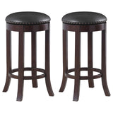 Swivel Bar Stools Set of 2 - Dark & Medium Brown, 24