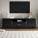 Hearth and Haven U-Can Modern TV Stand For 60+ Inch TV, with 1 Shelf, 1 Drawer and 2 Cabinets, TV Console Cabinet Furniture For Living Room WF315898AAB