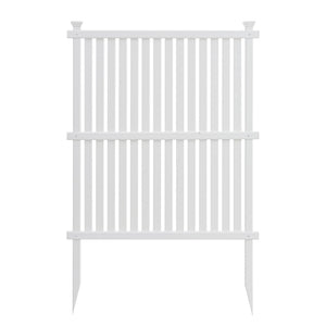English Elm Privacy Screen Vinyl Lattice Panel Set Outdoor Enclosure for Patio and Garden Spaces B100128101