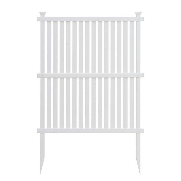 English Elm Privacy Screen Vinyl Lattice Panel Set Outdoor Enclosure for Patio and Garden Spaces B100128101