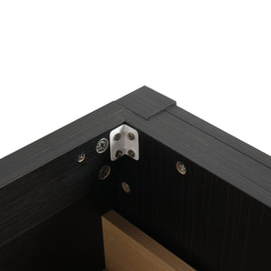 English Elm 30 30 Inch Bathroom Vanity Plywood with 2 Soft-Close Drawers, Freestanding Wood Feet, Water-Resistant Melamine W999140825